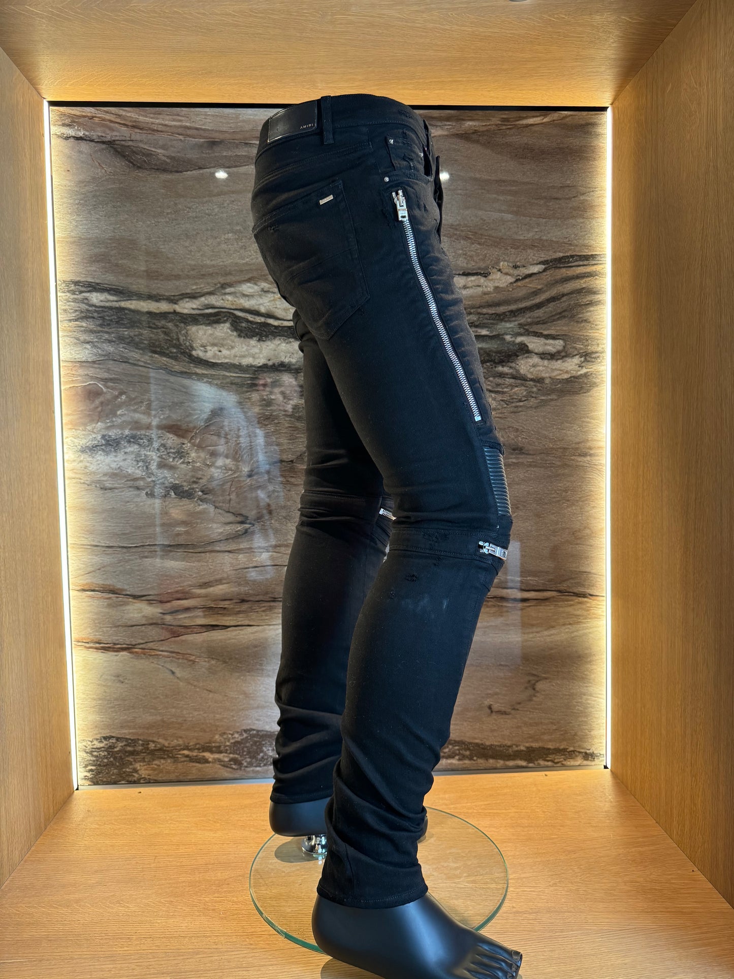 Amiri Jeans Black Zip