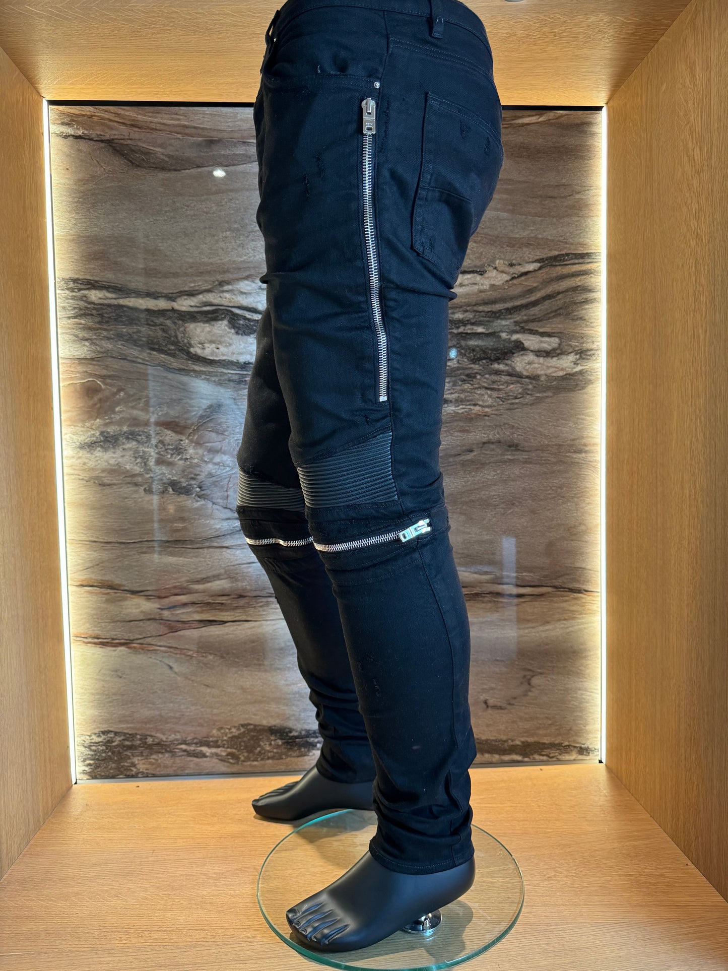 Amiri Jeans Black Zip
