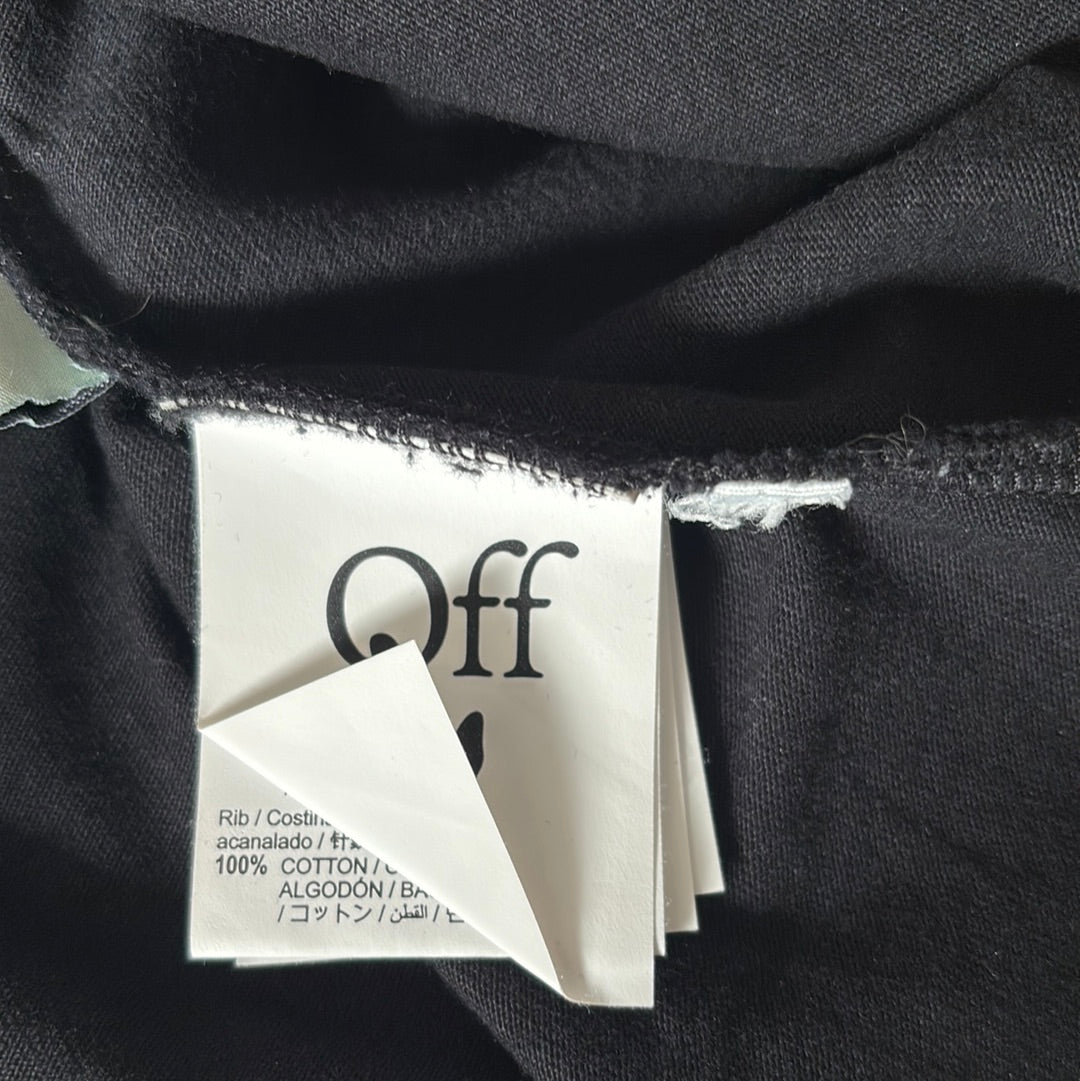 Off-White T-Shirt Black Logo Womans