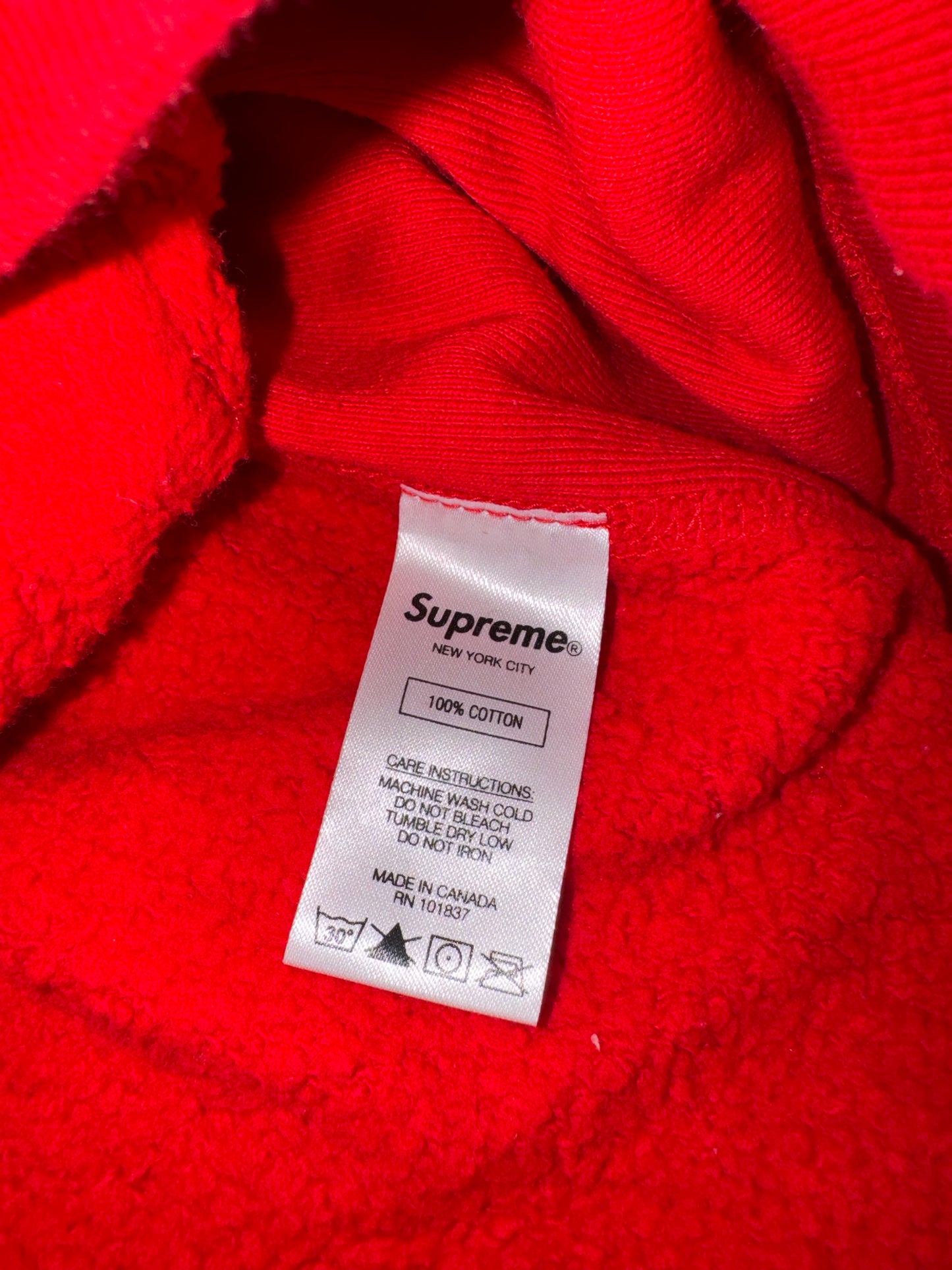 Supreme Hoodie Red S Logo Chest