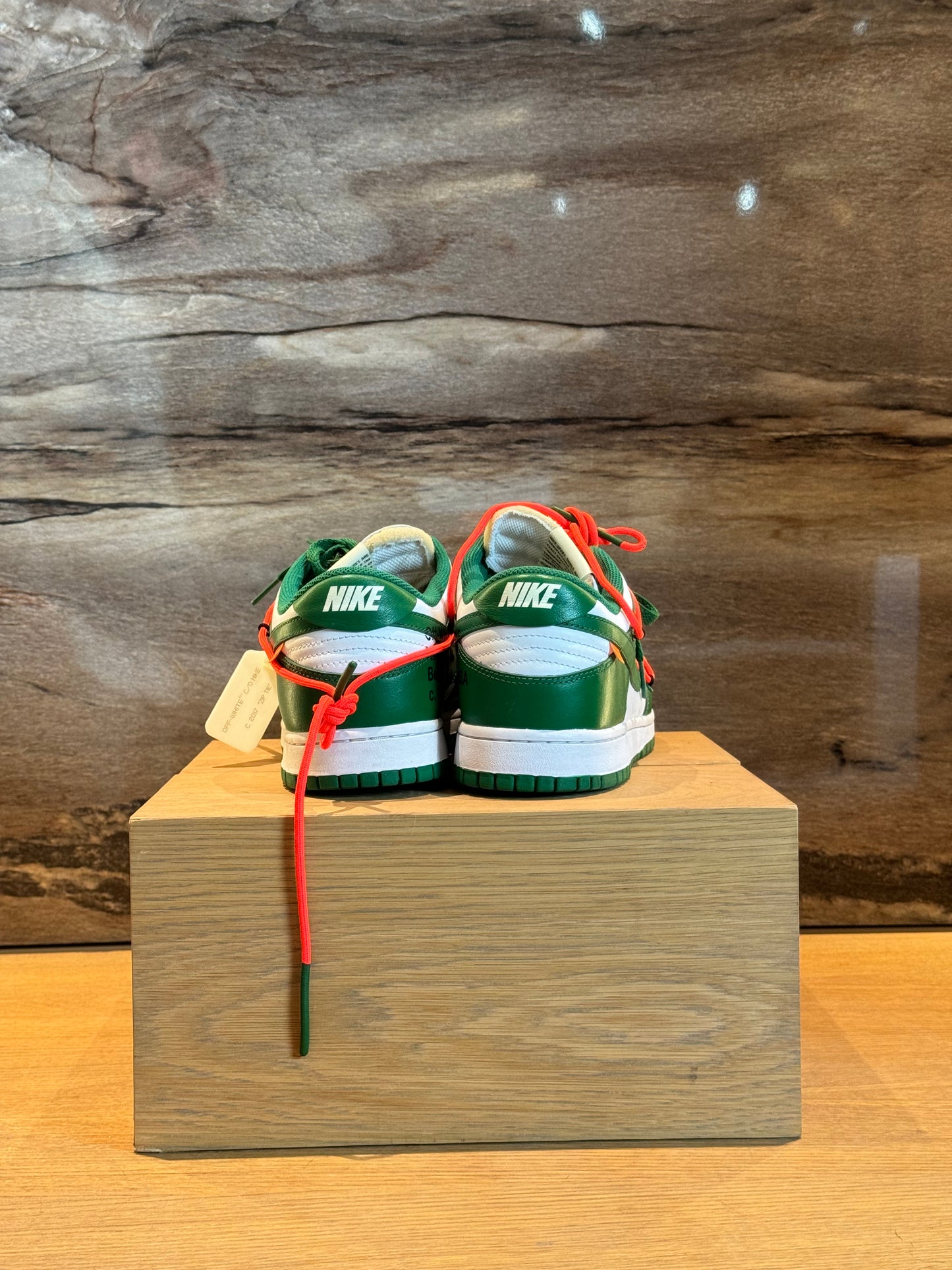 Off-White x Nike Dunk Low Pine Green