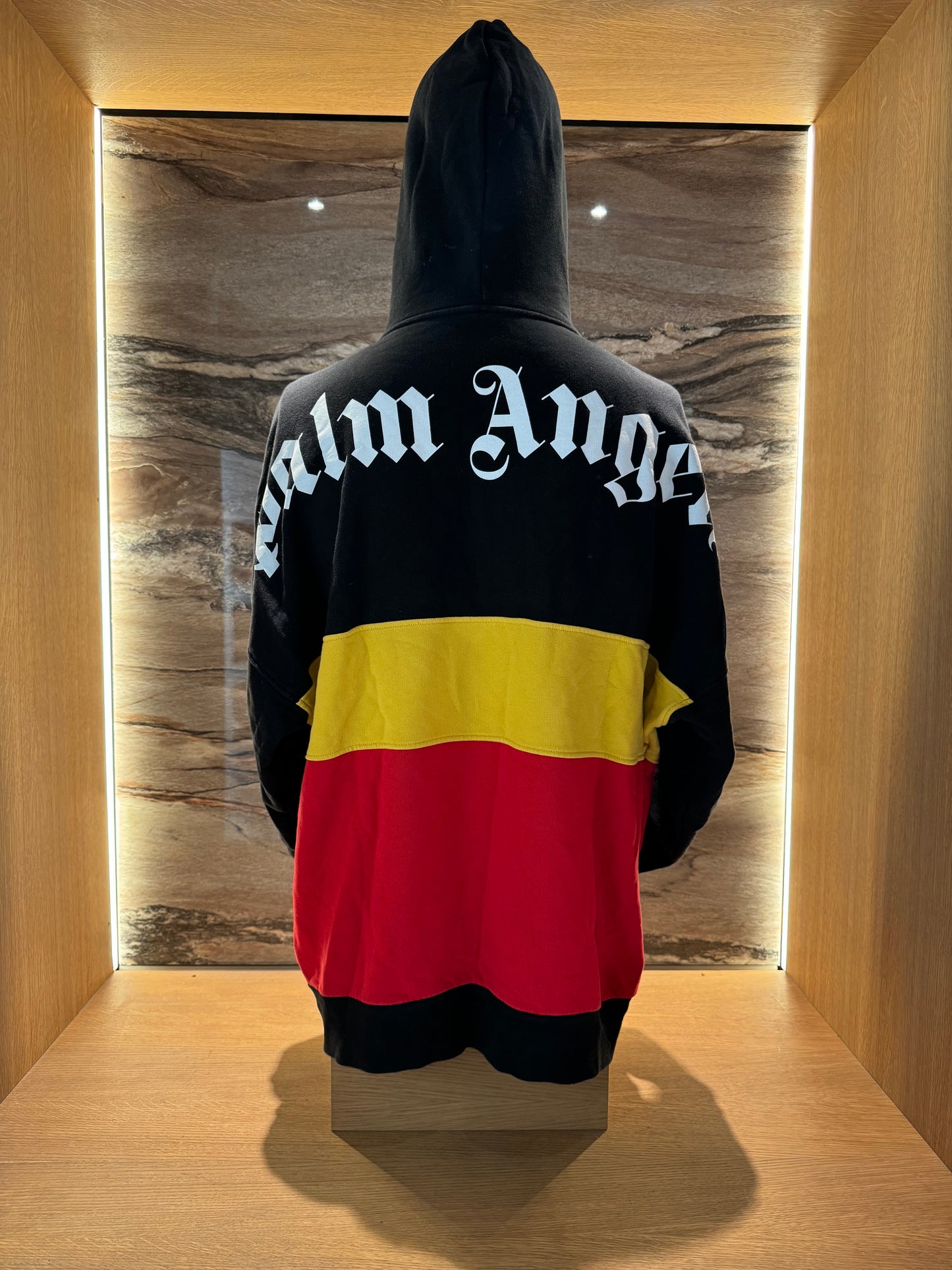 Palm Angels Half Zip Black Back Logo Red Yellow