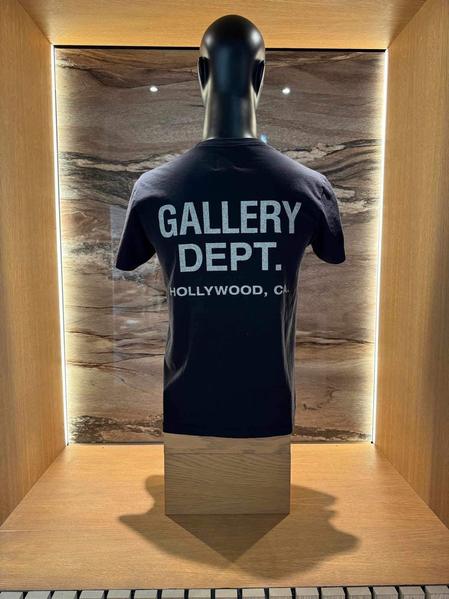 Gallery Dept T-Shirt Logo Print Cotton Jersey Navy