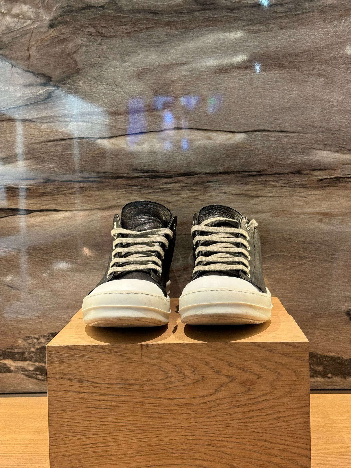 Rick Owens Sneakers Low Black White