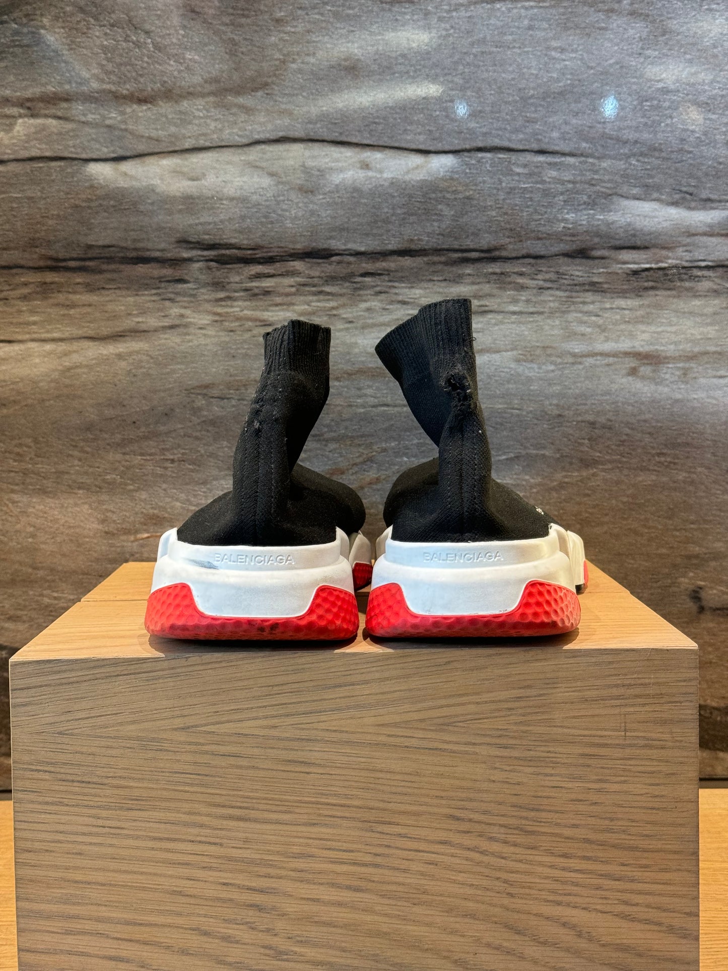 Balenciaga Speedtrainers Black White Red