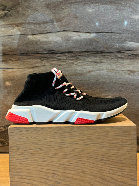 Balenciaga Speedtrainer Laced Black White Red