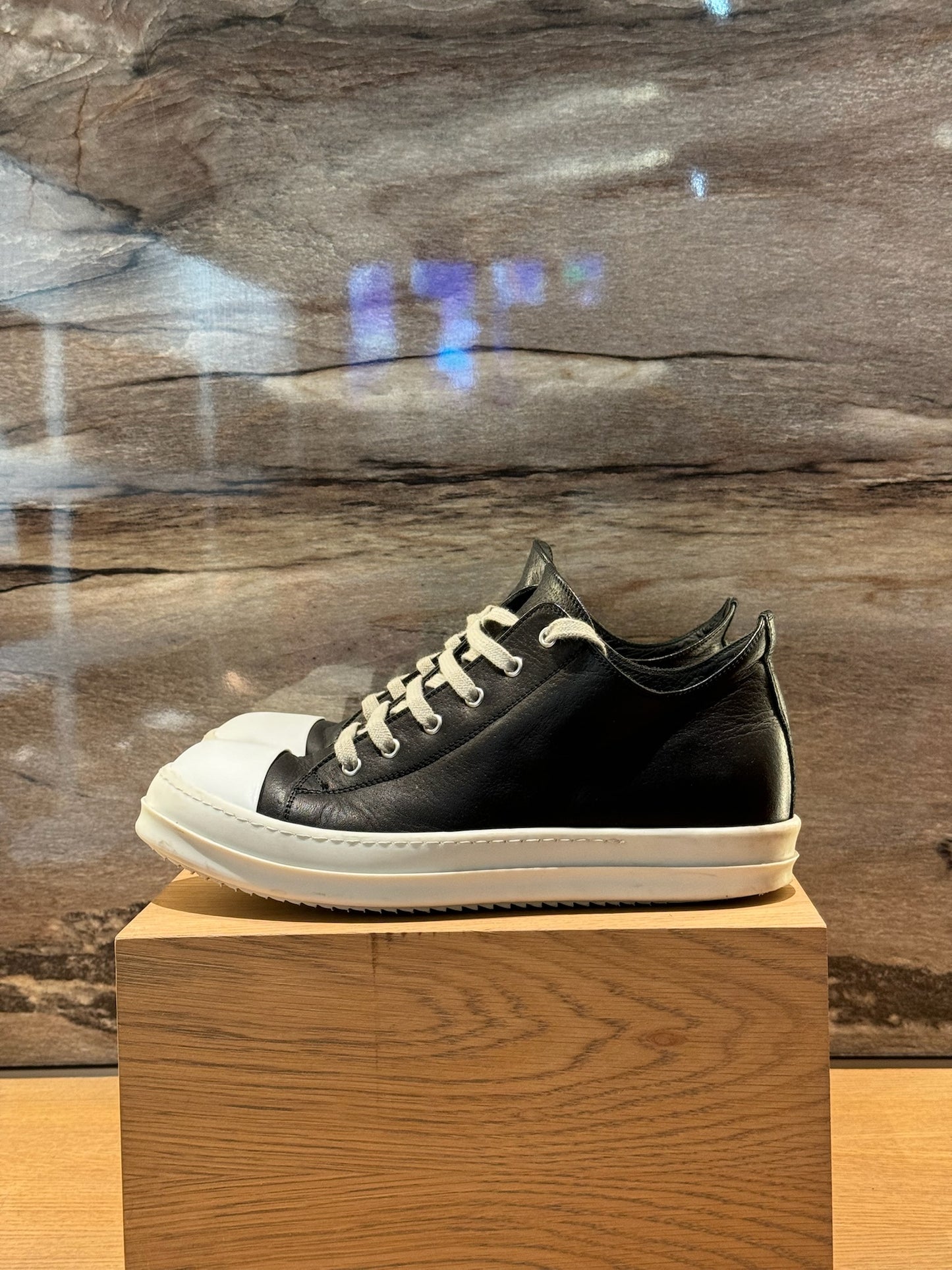 Rick Owens Sneakers Low Black White